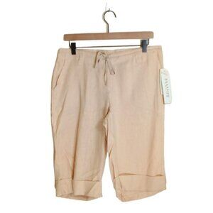 ALLISON Taylor Mid-Rise Cuffed Linen Capris Size 6 NWT